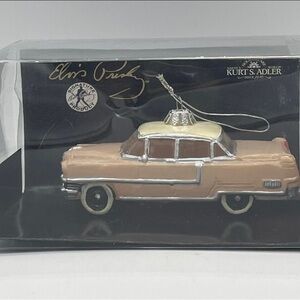 Vintage Elvis Presley Hand Crafted Glass Ornament & Elvis Figurines